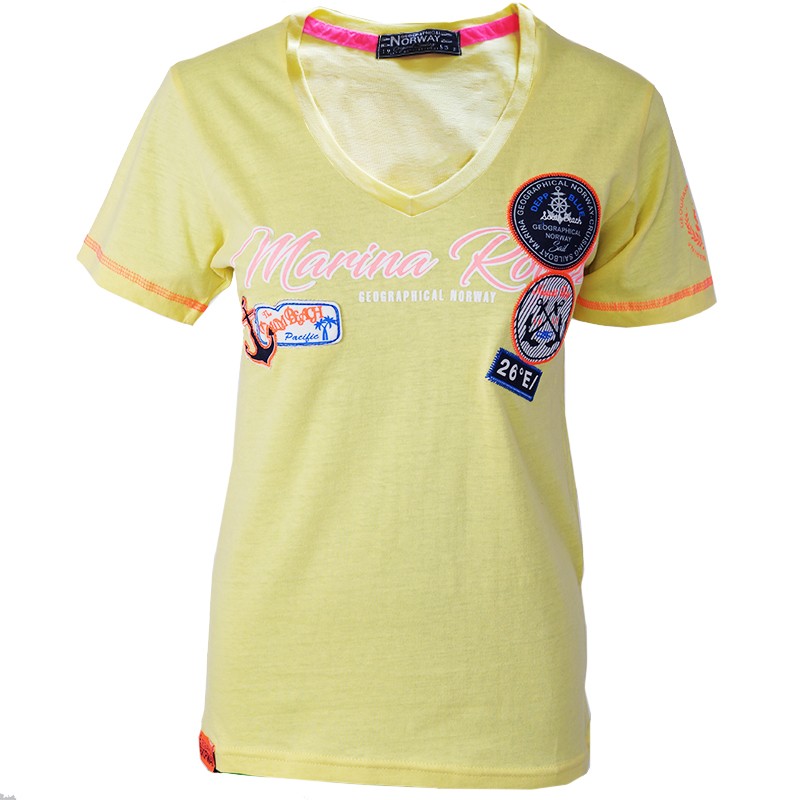 Футболка женская Geographical Norway желтая SR600-700 изображение 1