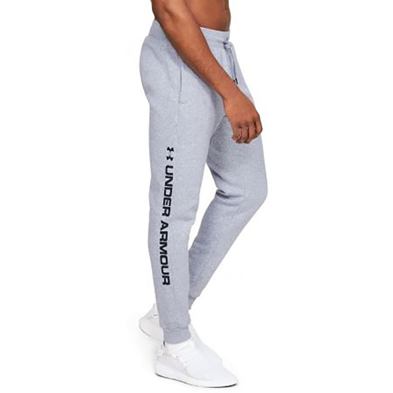 Штани чоловічі Under Armour RIVAL FLEECE WORDMARK LOGO JOGGER сірі 1345634-035 изображение 2