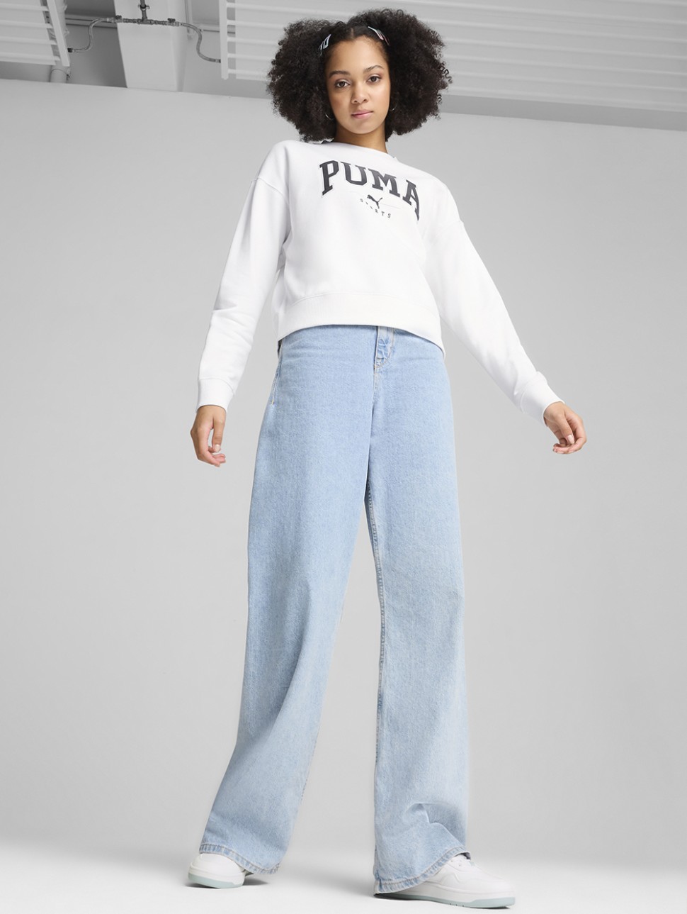 Толстовка жіноча Puma PUMA SQUAD Crew FL біла 68153902 — фото 4