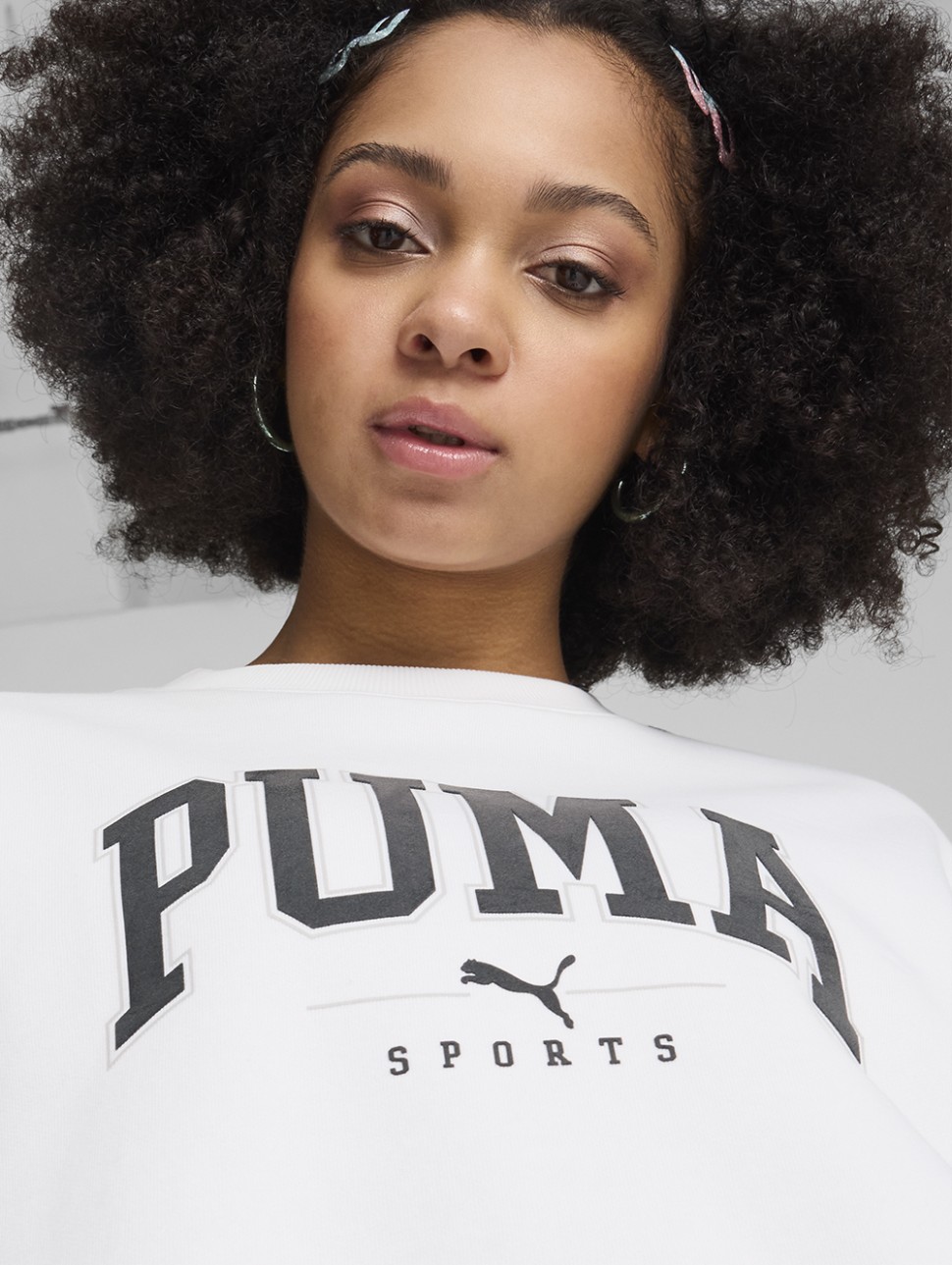 Толстовка жіноча Puma PUMA SQUAD Crew FL біла 68153902 — фото 5