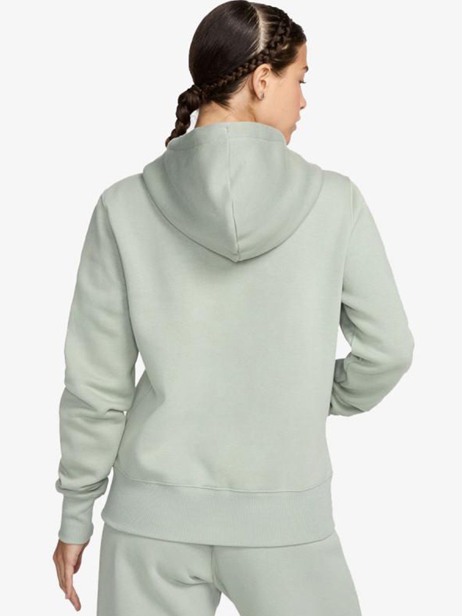 Толстовка жіноча Nike W NSW PHNX FLC STD PO LOGO HDY зелена HM9751-370 изображение 3
