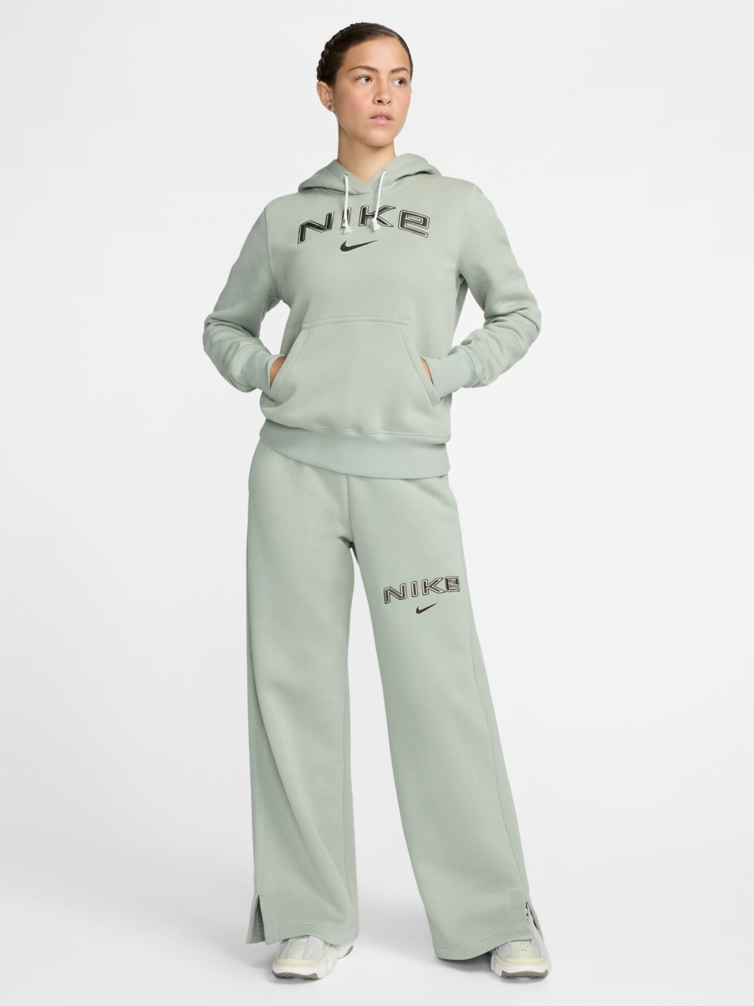 Толстовка жіноча Nike W NSW PHNX FLC STD PO LOGO HDY зелена HM9751-370 изображение 4