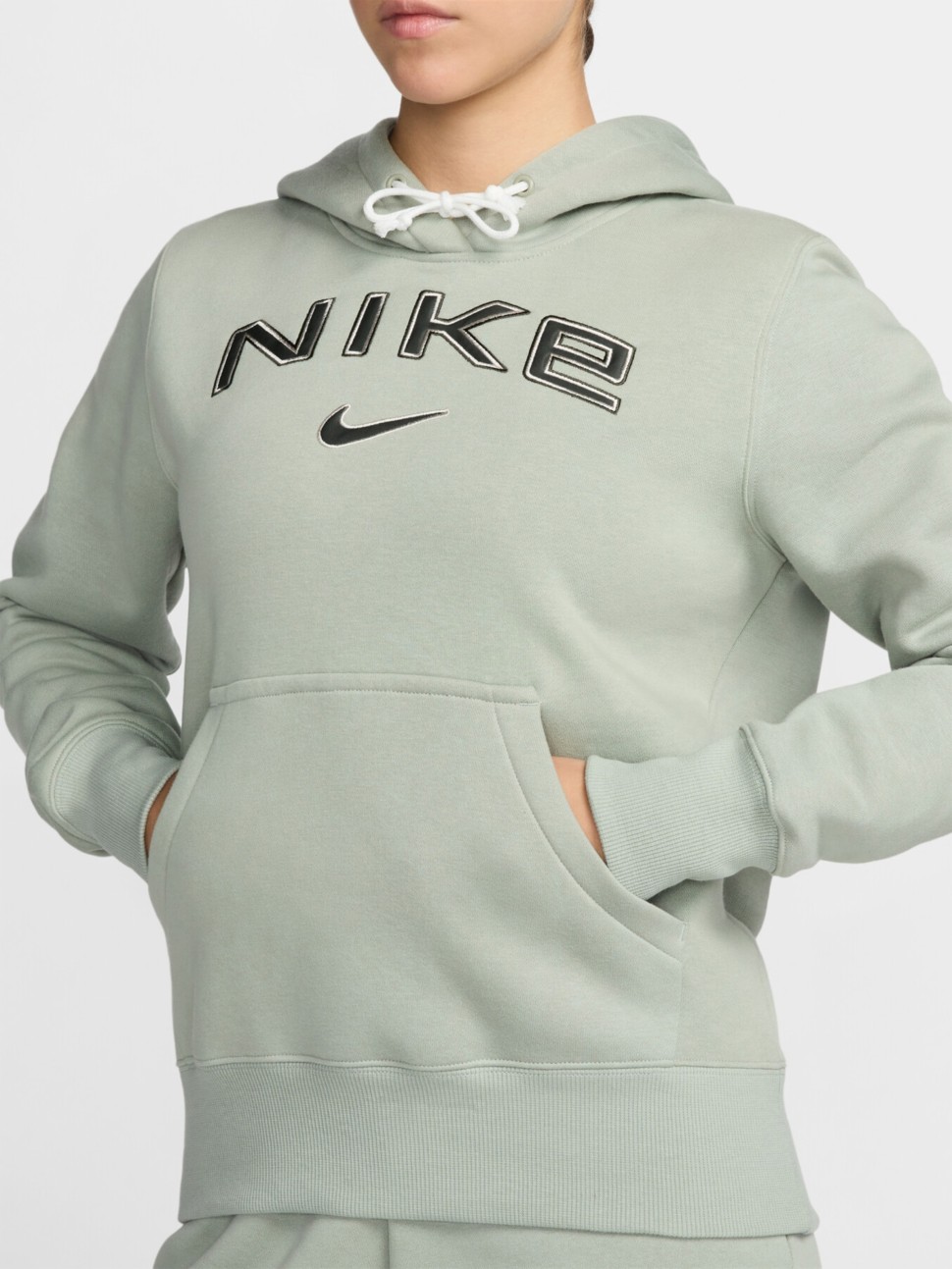 Толстовка жіноча Nike W NSW PHNX FLC STD PO LOGO HDY зелена HM9751-370 — фото 5