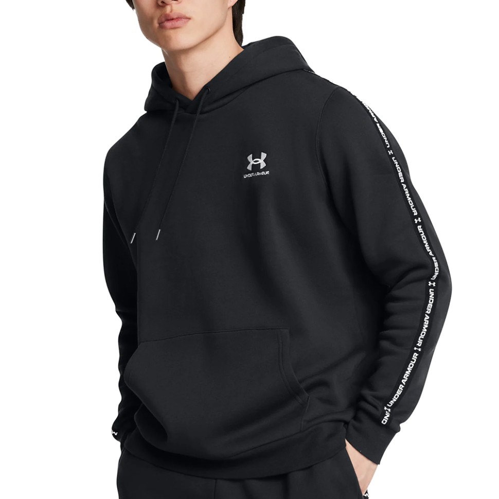 Толстовка мужская Under Armour UA Icon Fleece HD Taping черная 1389356-001 изображение 1