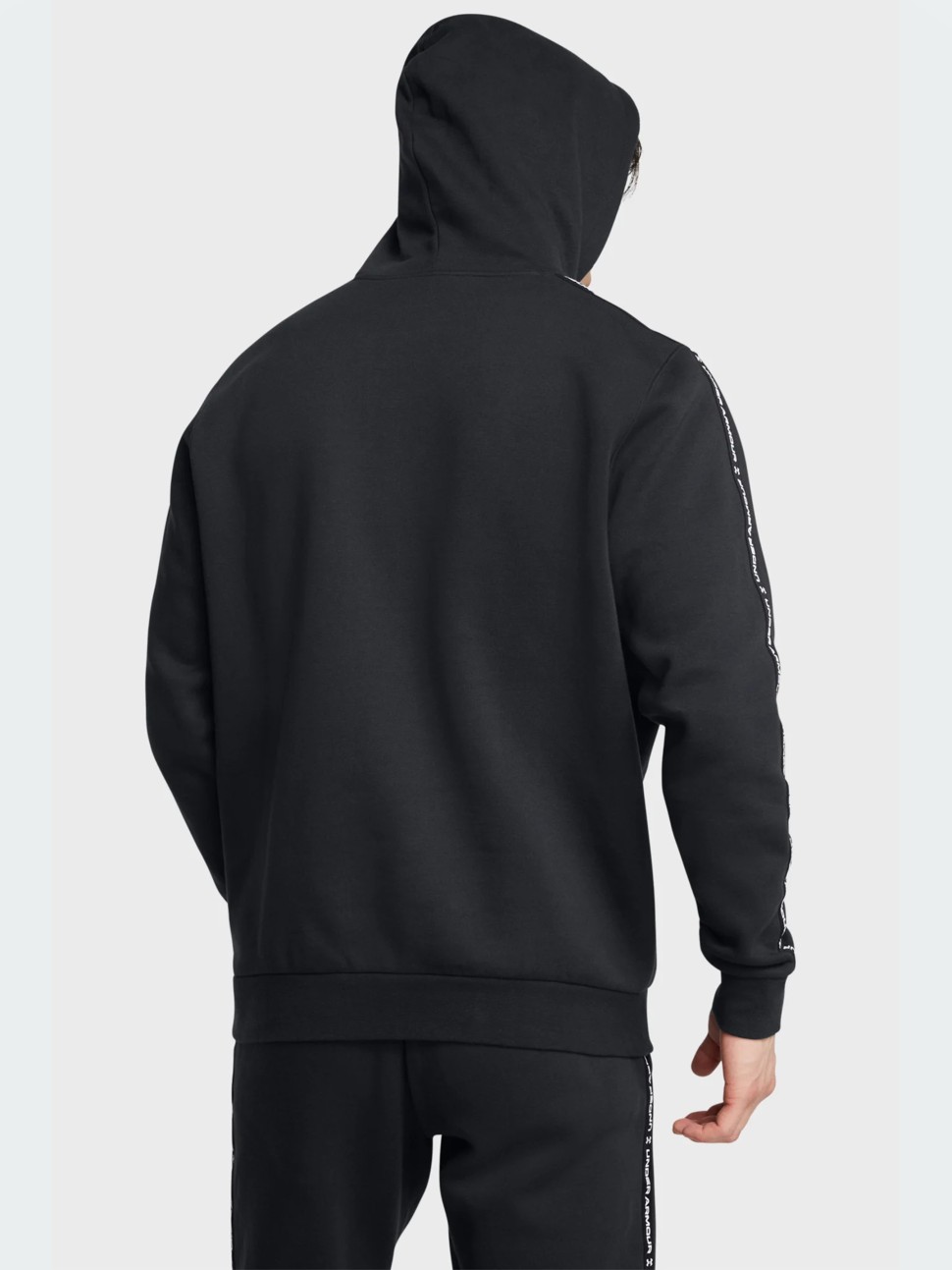 Толстовка чоловіча Under Armour UA Icon Fleece HD Taping чорна 1389356-001 — фото 3