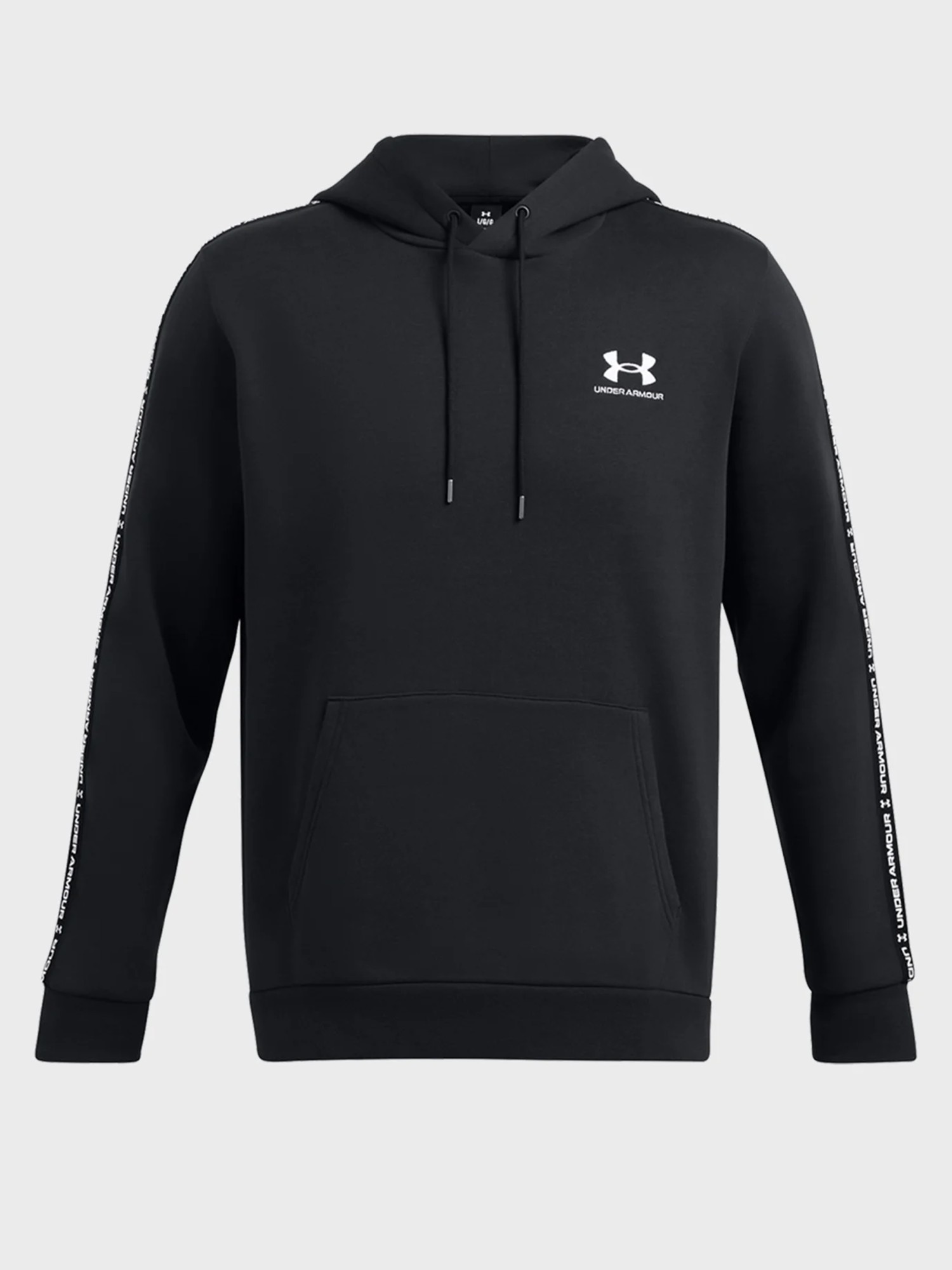 Толстовка чоловіча Under Armour UA Icon Fleece HD Taping чорна 1389356-001 изображение 6