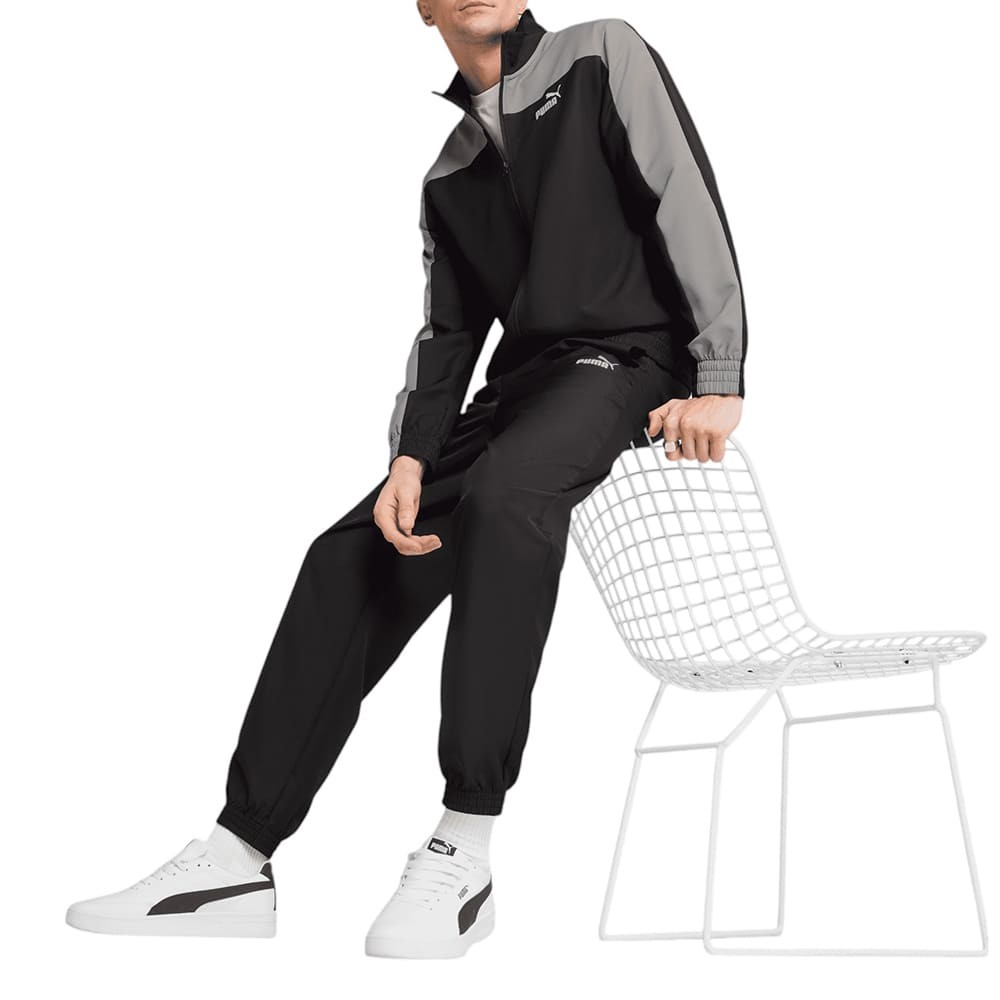 Костюм мужской Puma Woven Colorblock Tracksuit черный 68485601
