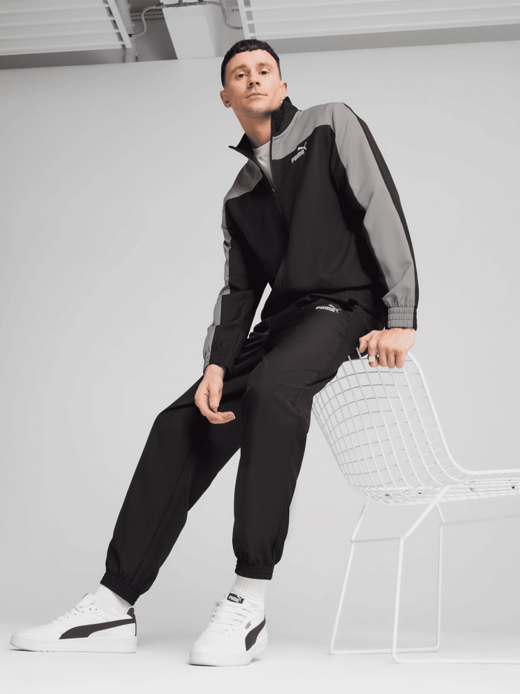 Костюм мужской Puma Woven Colorblock Tracksuit черный 68485601 изображение 2