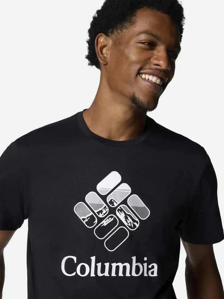 Футболка мужская Columbia M Rapid Ridge™ Graphic Tee черная 1888811-001 изображение 5