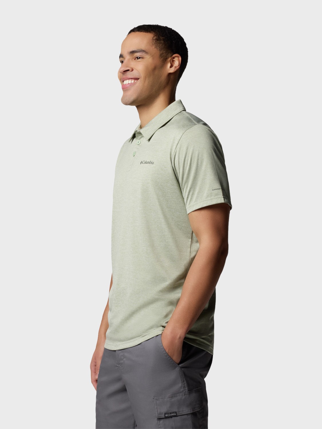 Рубашка-поло мужская Columbia Hike™ Polo хаки 1990401-348 изображение 3