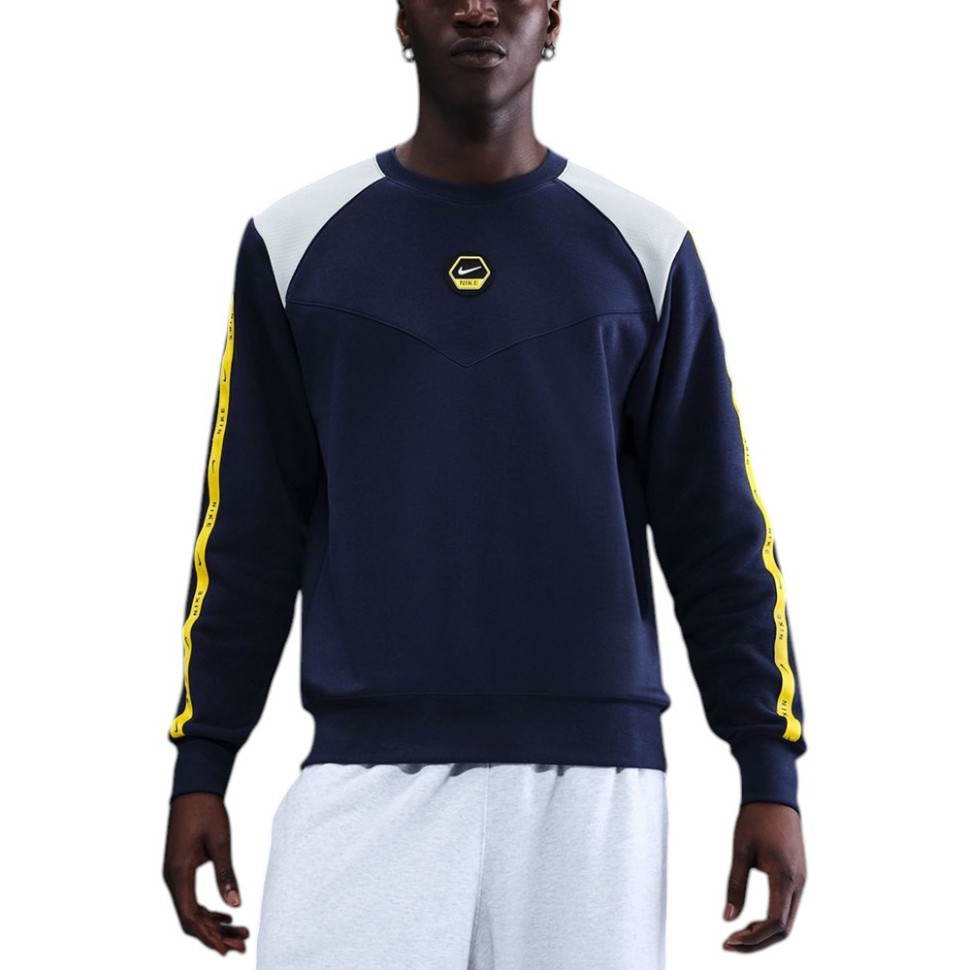 Толстовка чоловіча Nike M NSW CS CREW FLC BB темно-синя IH4286-410 изображение 1