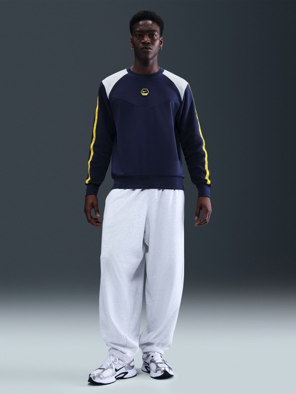 Толстовка чоловіча Nike M NSW CS CREW FLC BB темно-синя IH4286-410 — фото 2