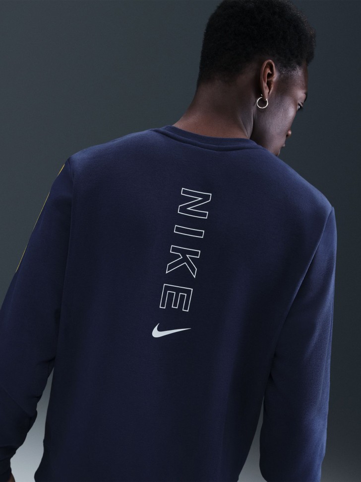 Толстовка чоловіча Nike M NSW CS CREW FLC BB темно-синя IH4286-410 изображение 5