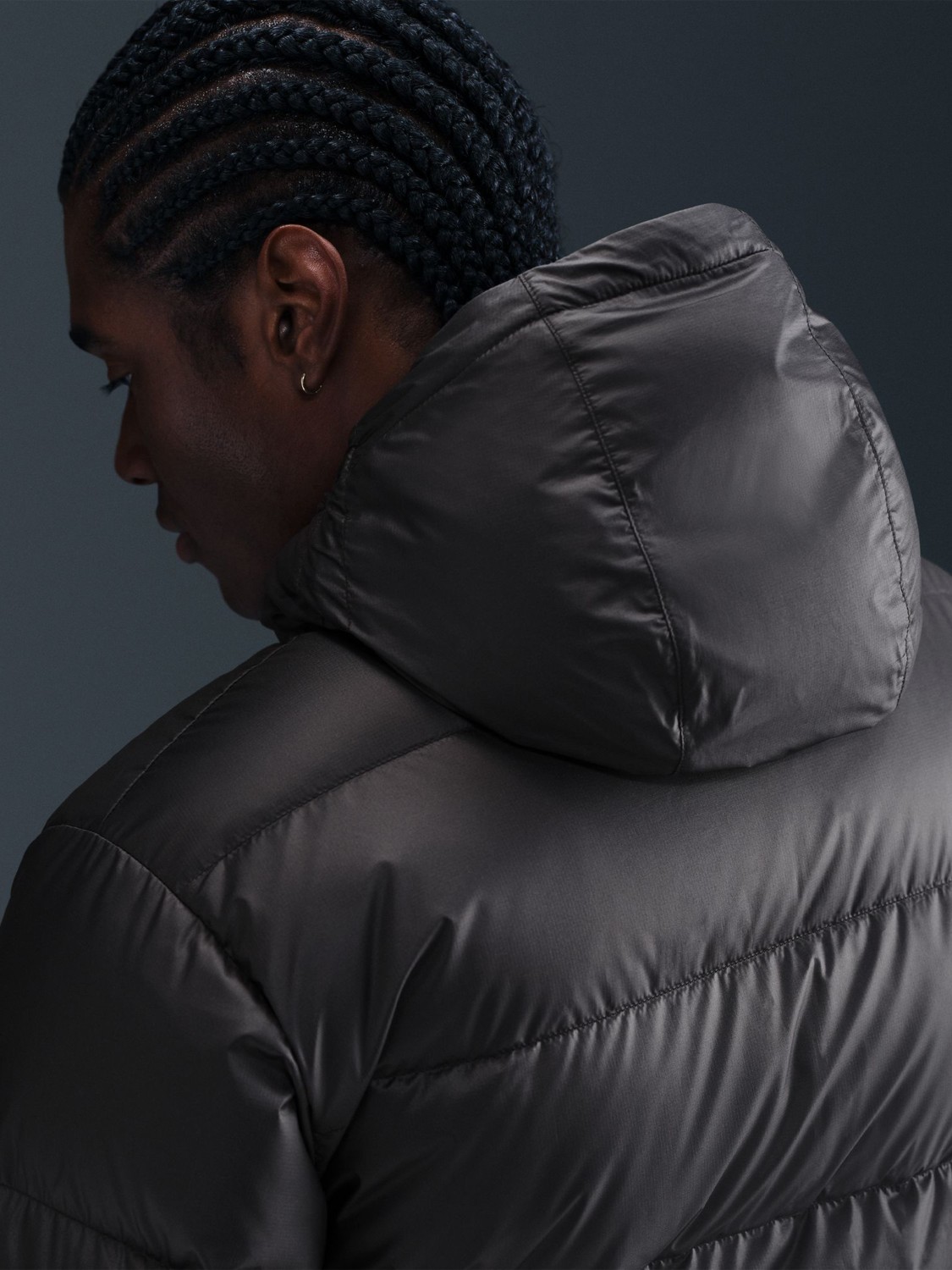 Куртка мужская Nike M NK WINDRUNNER STMNT DWN JKT черная HQ7790-011 изображение 3