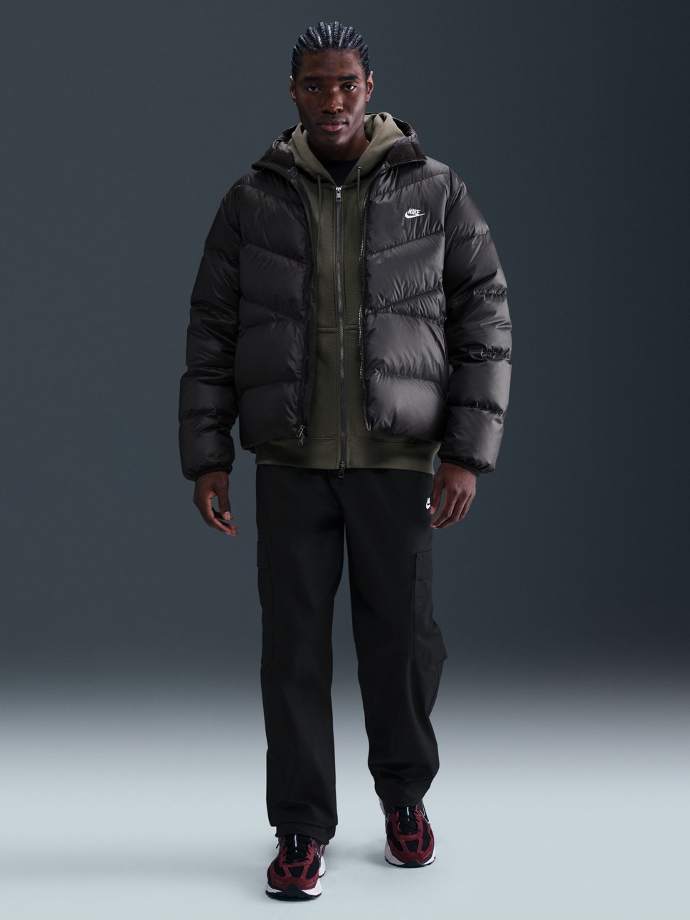 Куртка чоловіча Nike M NK WINDRUNNER STMNT DWN JKT чорна HQ7790-011 — фото 8