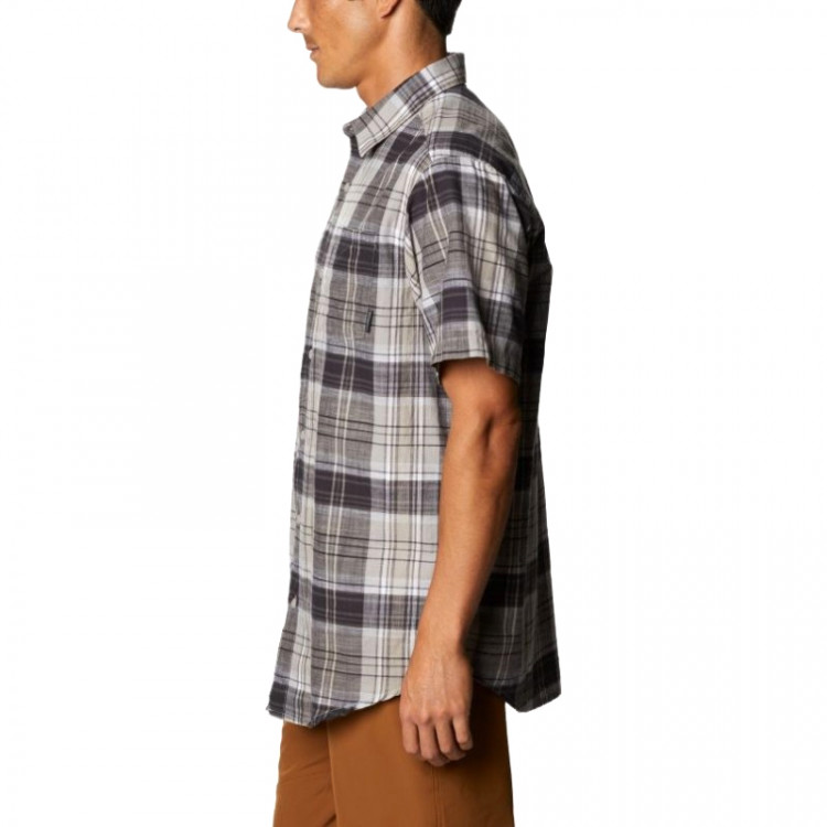 Рубашка мужская Columbia Under Exposure ™ YD Short Sleeve Shirt серая 1715221-025 изображение 3