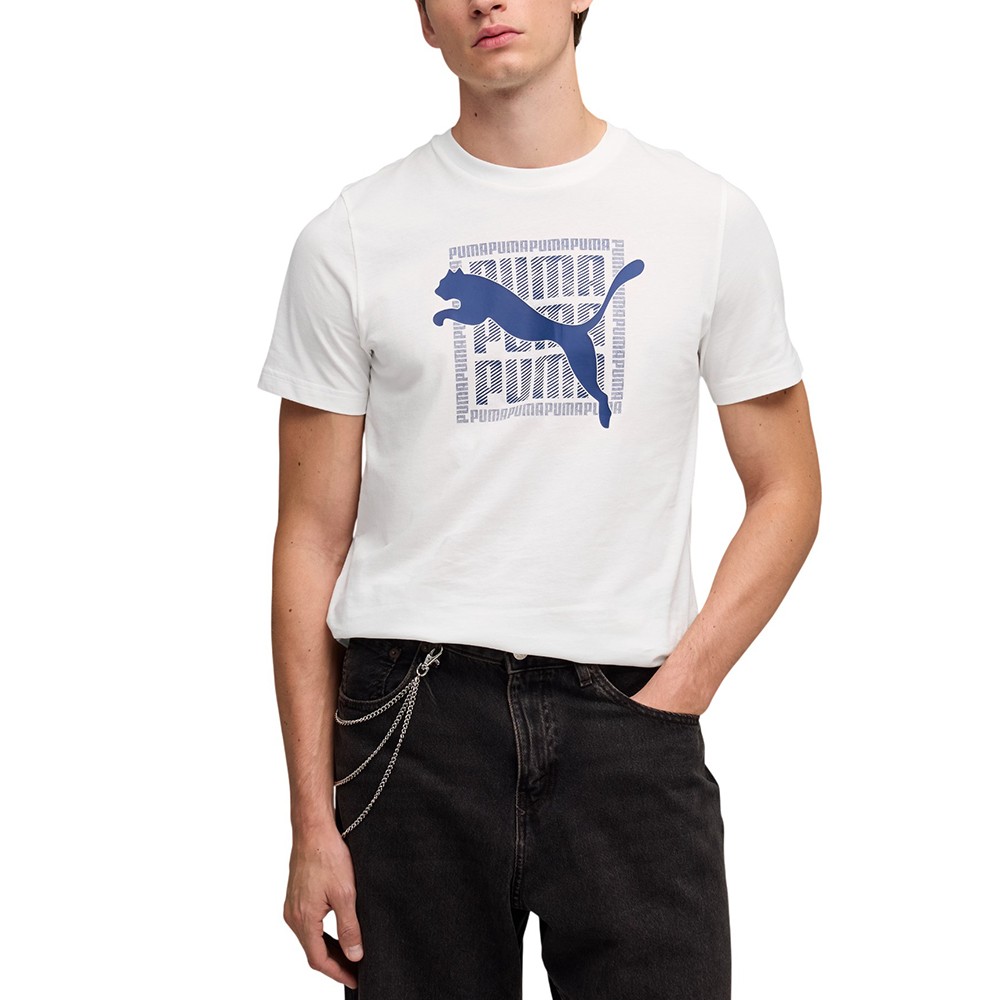 Футболка мужская Puma GRAPHIC Wording Tee белая 69177502