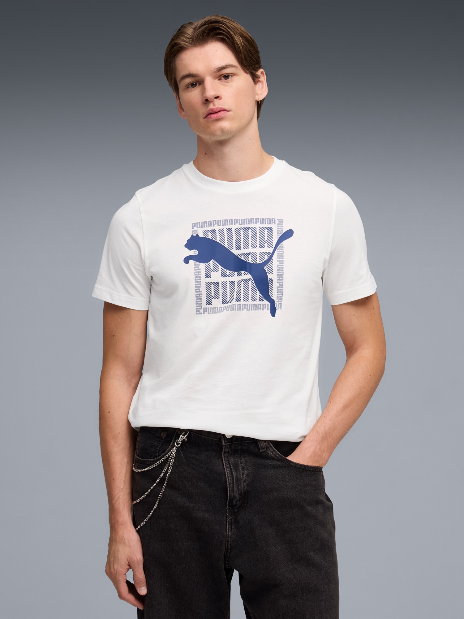 Футболка мужская Puma GRAPHIC Wording Tee белая 69177502 изображение 2