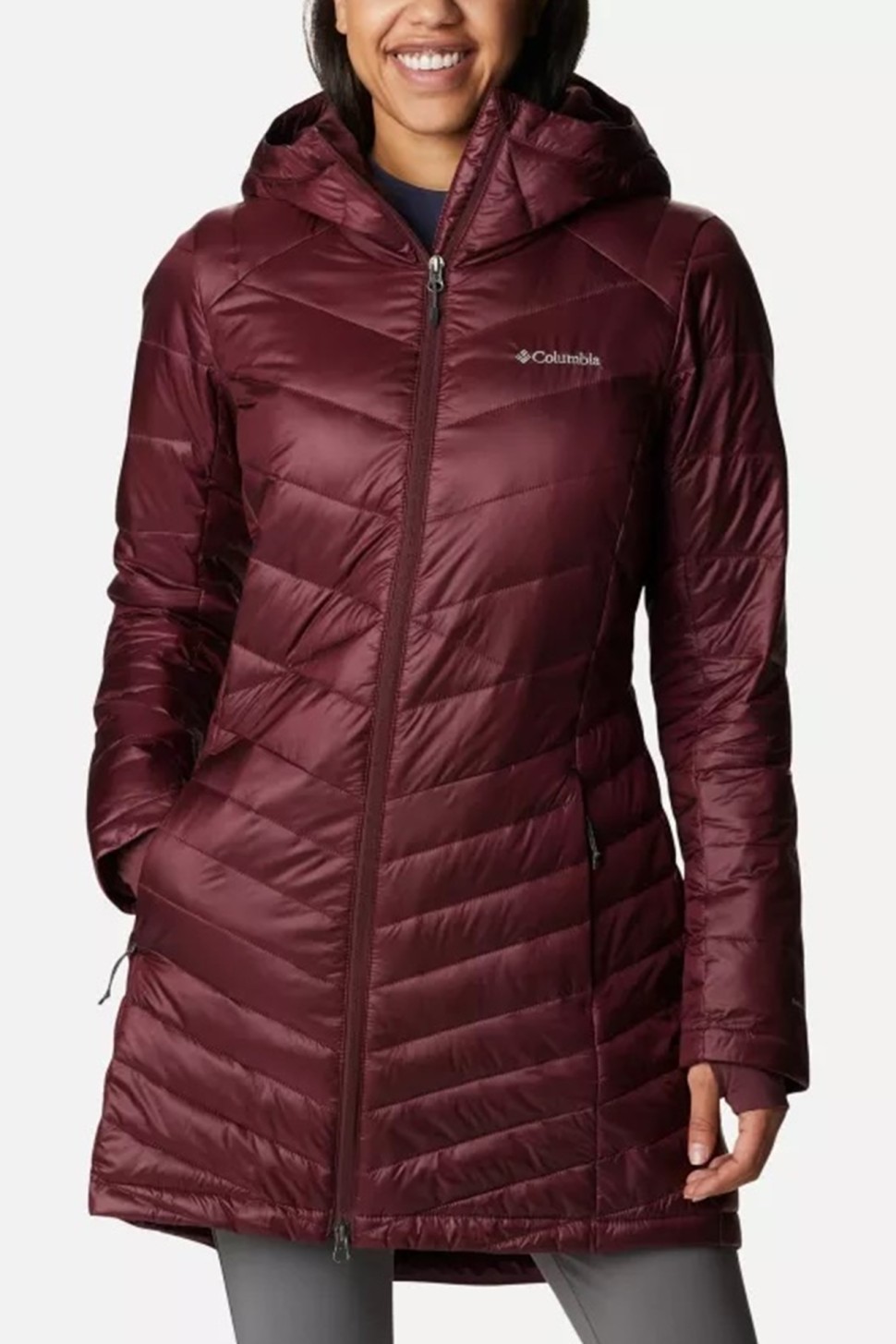Куртка жіноча Columbia Joy Peak™ Mid Jacket бордова 1982661-671 — фото 2