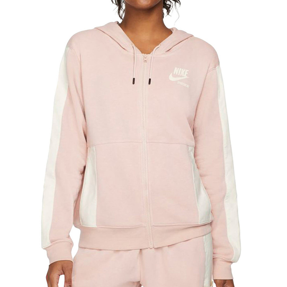 Толстовка женская Nike Sportswear Heritage Full-Zip Hoodie розовая DD5671-601 изображение 1