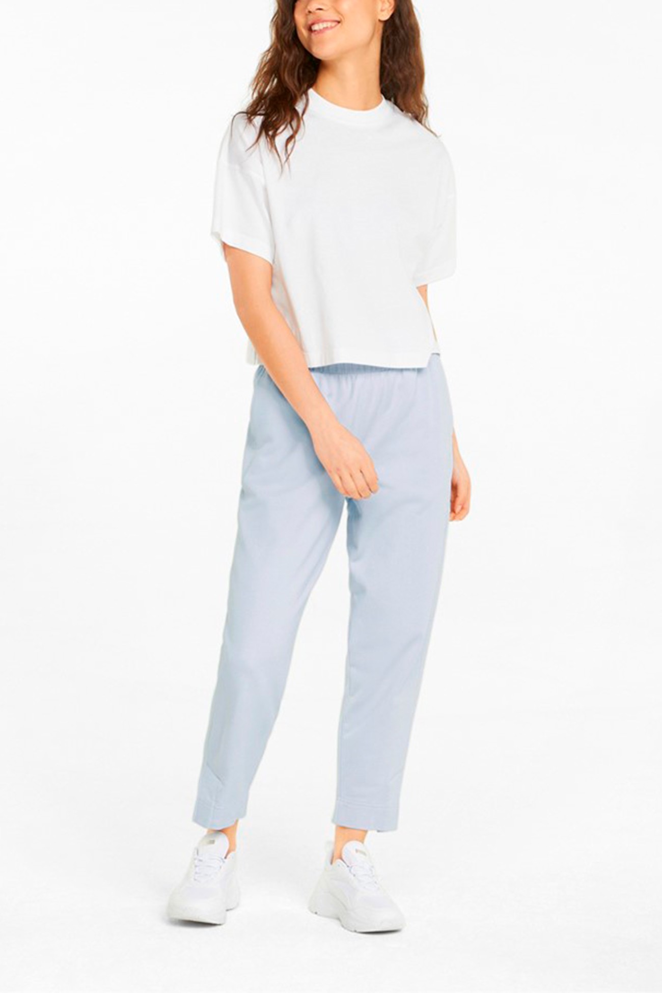 Брюки женские Puma Her High-Waist Pants голубые 84709621 изображение 4