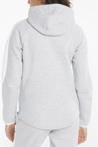 Толстовка женская Puma Evostripe Full-Zip Hoodie серая 84707304 изображение 3