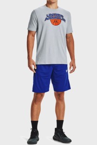 Футболка чоловіча Under Armour UA BBALL BRANDED WRDMRK SS сіра 1370233-011 изображение 3