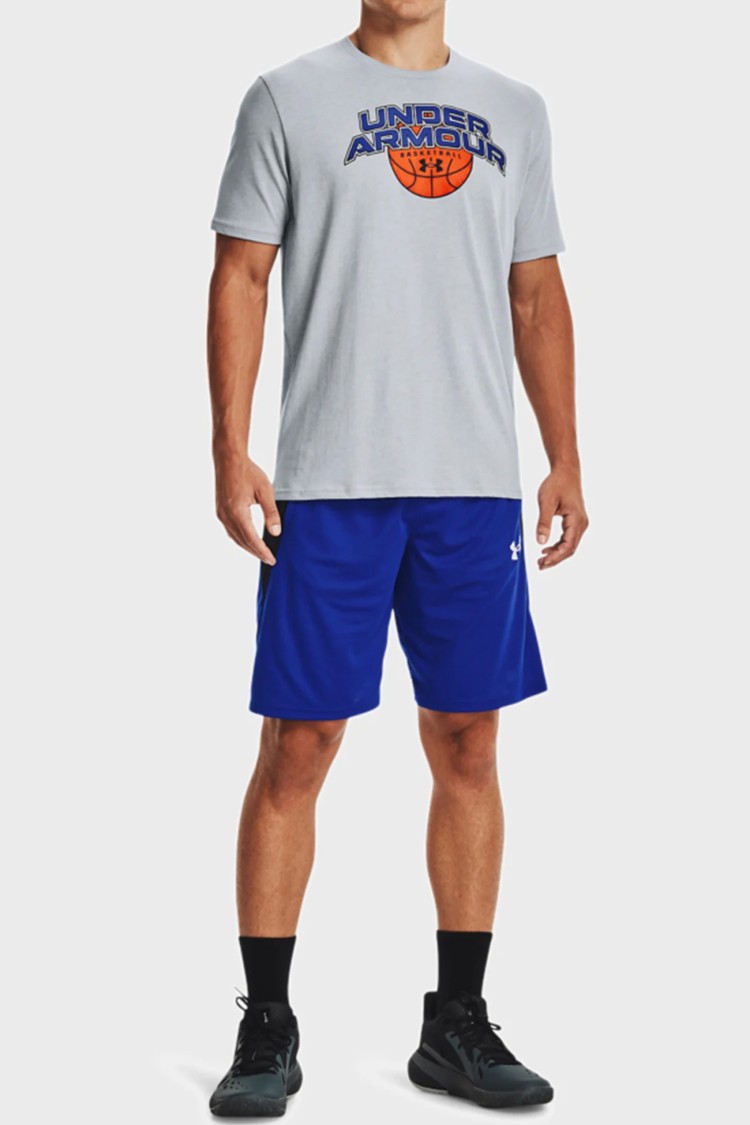 Футболка чоловіча Under Armour UA BBALL BRANDED WRDMRK SS сіра 1370233-011 изображение 3