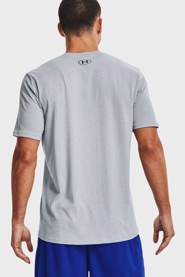 Футболка чоловіча Under Armour UA BBALL BRANDED WRDMRK SS сіра 1370233-011 изображение 4