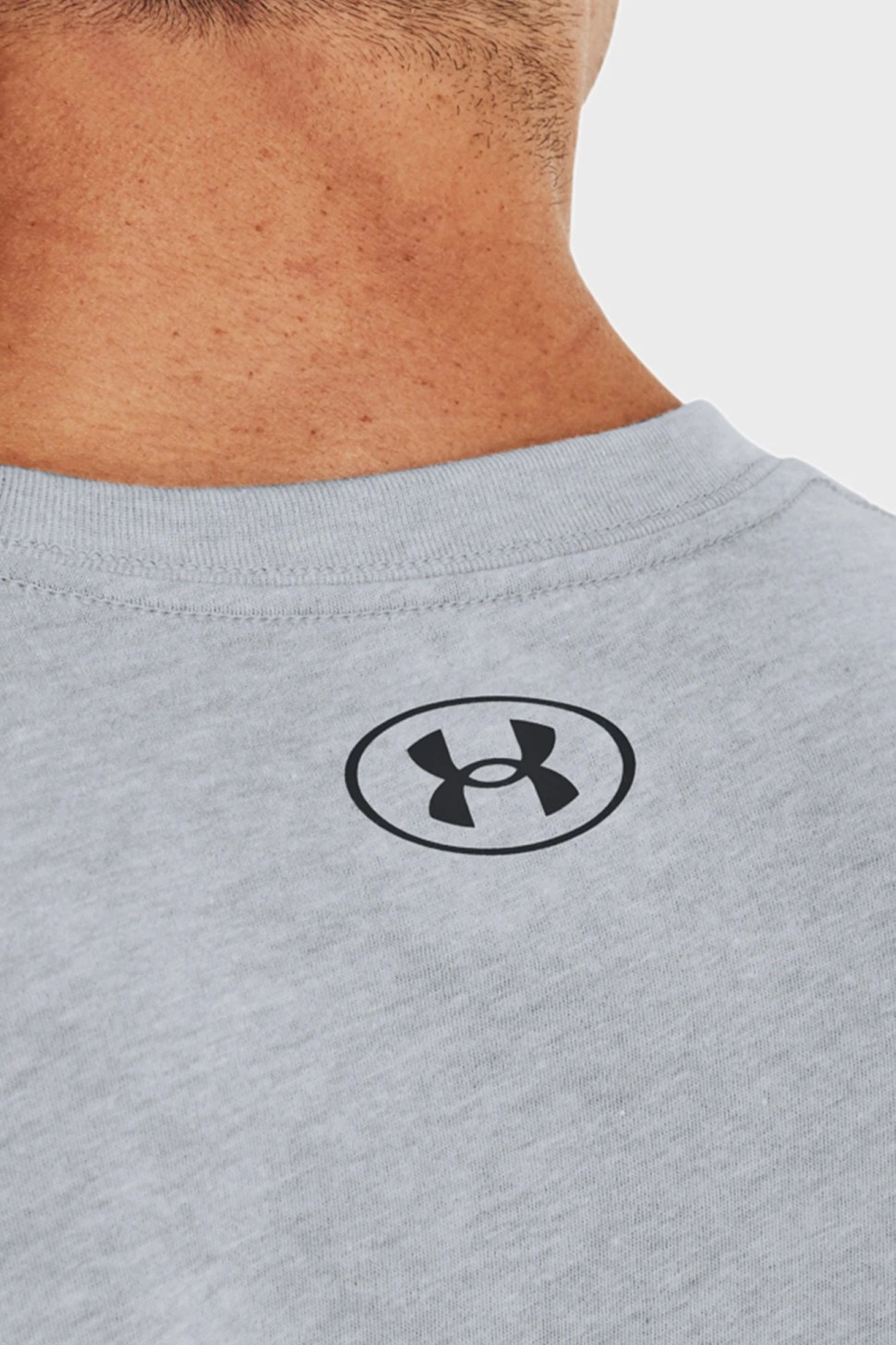 Футболка мужская Under Armour UA BBALL BRANDED WRDMRK  SS серая 1370233-011 — фото 5