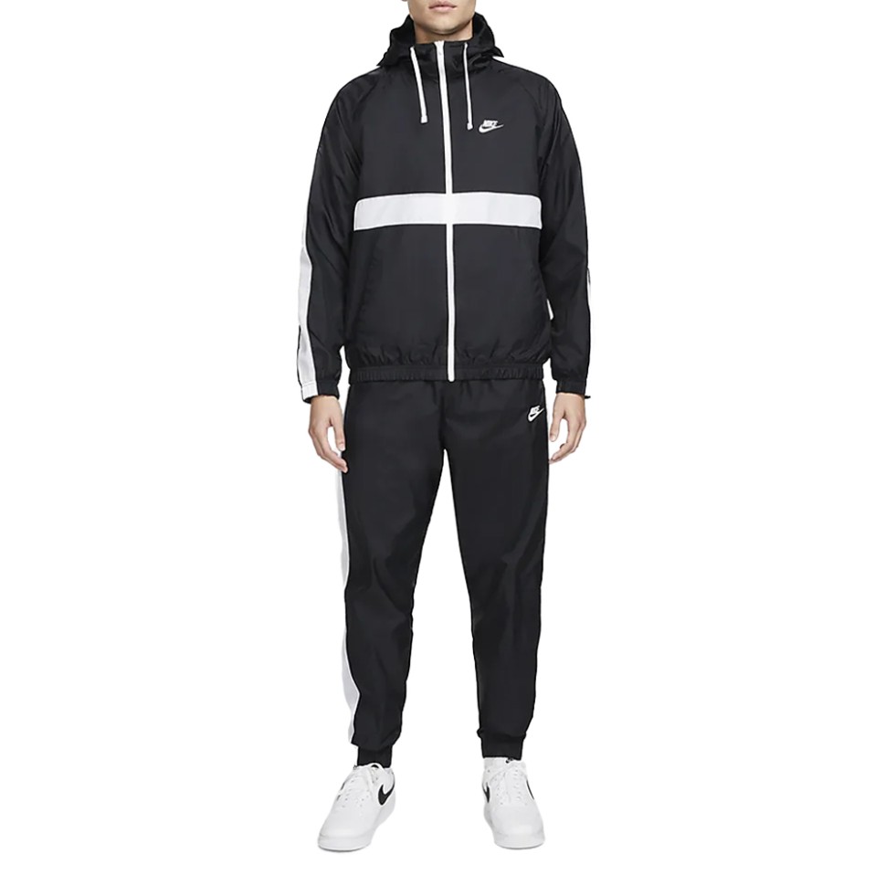 Костюм чоловічий Nike M NK CLUB WVN HD TRK SUIT чорний BV3025-013 изображение 1