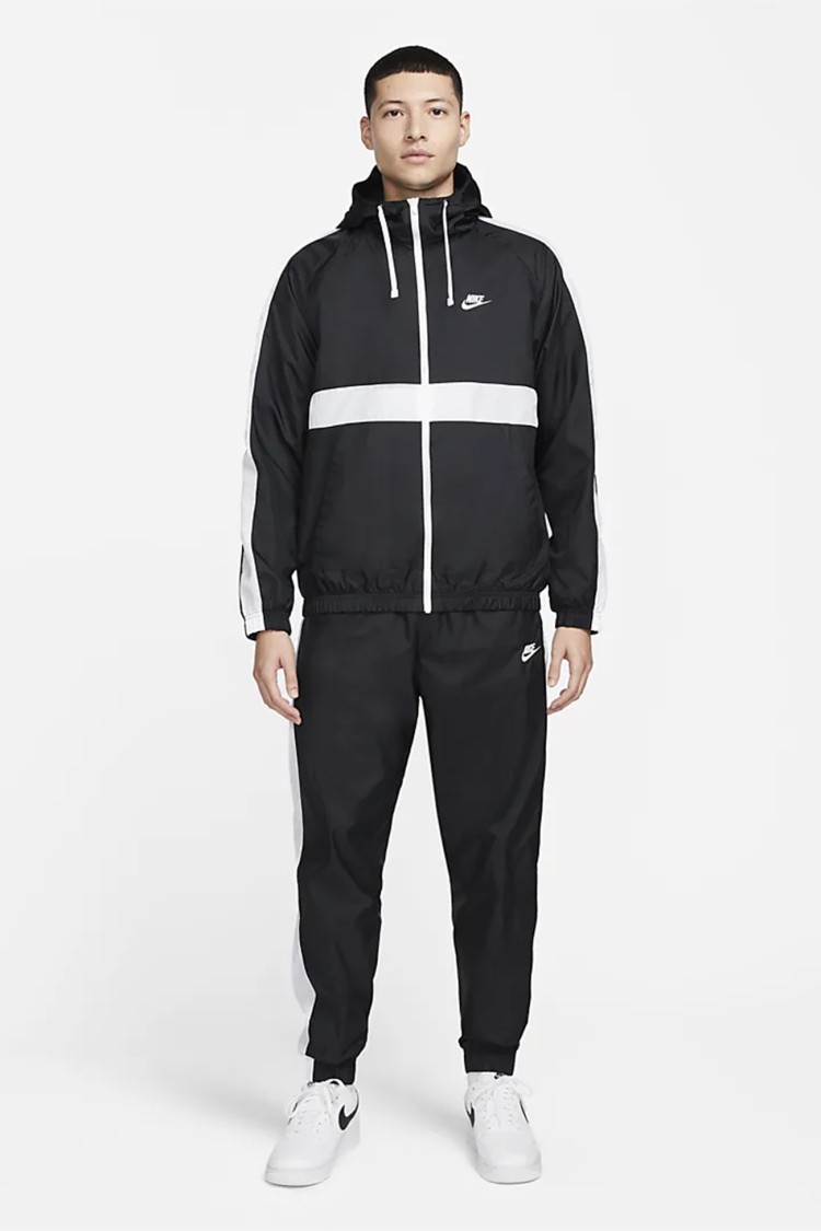 Костюм чоловічий Nike M NK CLUB WVN HD TRK SUIT чорний BV3025-013 изображение 2