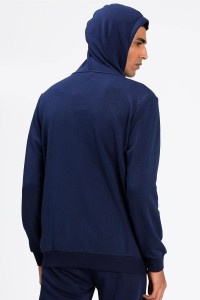 Толстовка мужская Puma ESS Small Logo FZ Hoodie темно-синяя 58670476 изображение 5