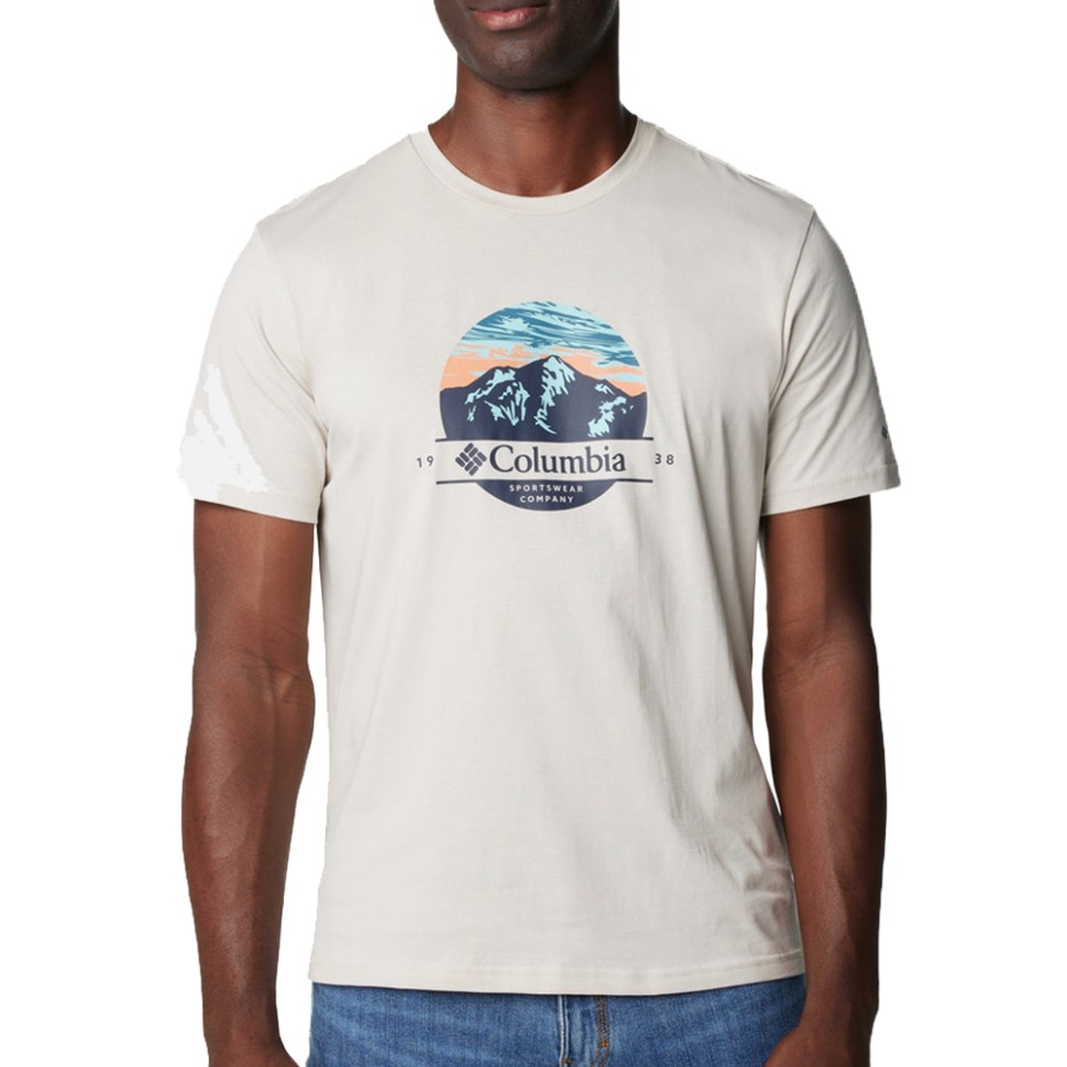 Футболка мужская Columbia PATH LAKE™ GRAPHIC TEE II бежевая 1934811-279