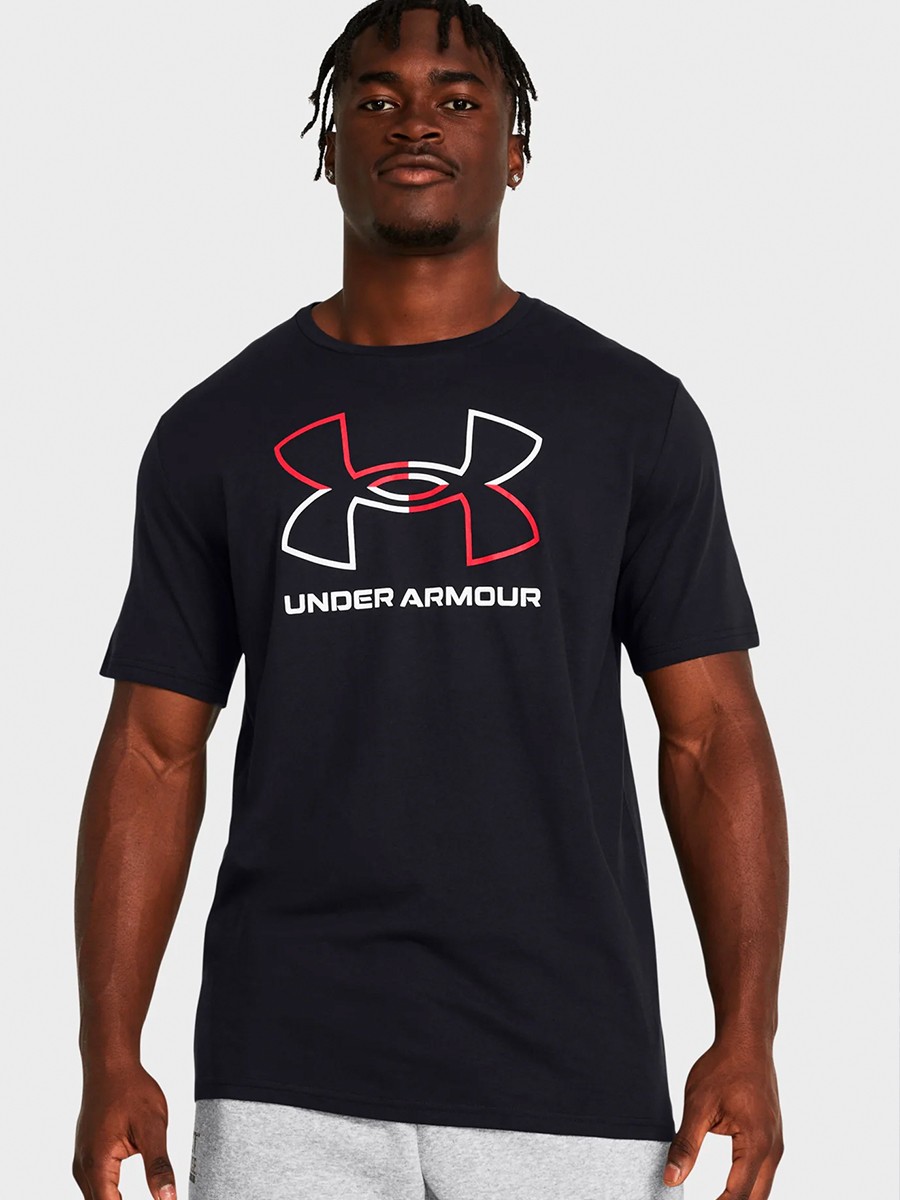 Футболка чоловіча Under Armour UA GL FOUNDATION UPDATE SS чорна 1382915-001 — фото 2