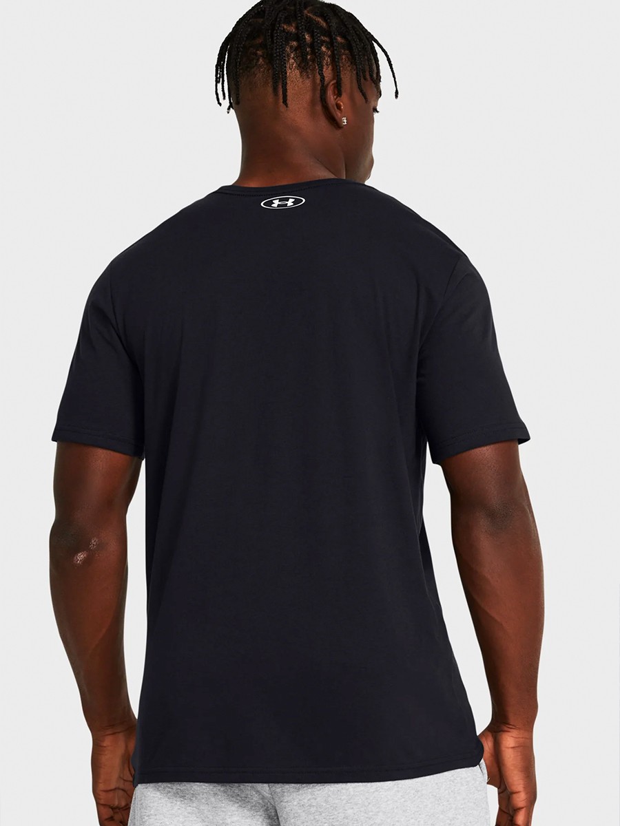 Футболка чоловіча Under Armour UA GL FOUNDATION UPDATE SS чорна 1382915-001 — фото 3