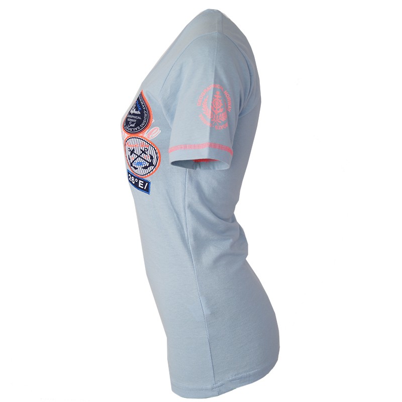 Футболка жіноча Geographical Norway блакитна SR600-400 — фото 3