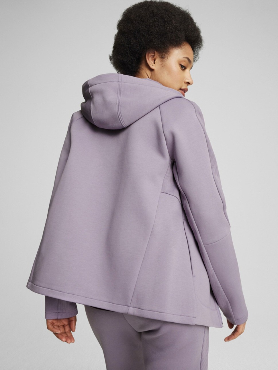 Толстовка жіноча Puma EVOSTRIPE Full-Zip Hoodie фіолетова 68167030 — фото 4