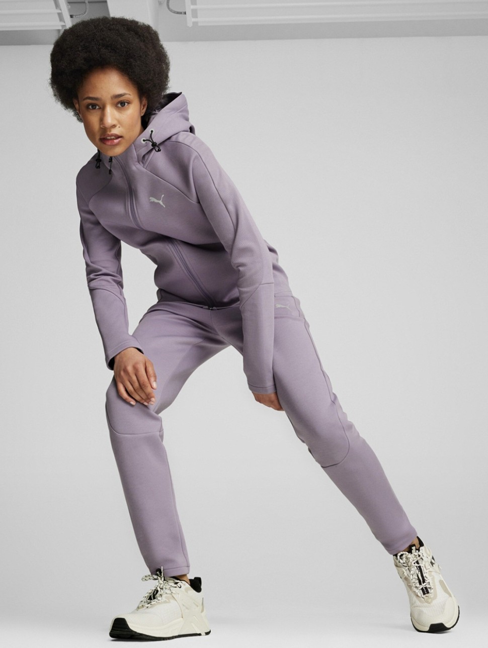 Толстовка жіноча Puma EVOSTRIPE Full-Zip Hoodie фіолетова 68167030 — фото 5