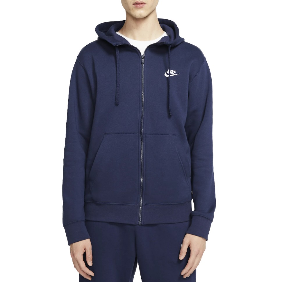 Толстовка чоловіча Nike Sportswear Club Hoodie Fz Bb синя BV2645-410 — фото 1