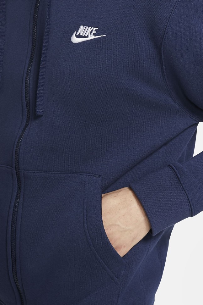 Толстовка чоловіча Nike Sportswear Club Hoodie Fz Bb синя BV2645-410  изображение 5