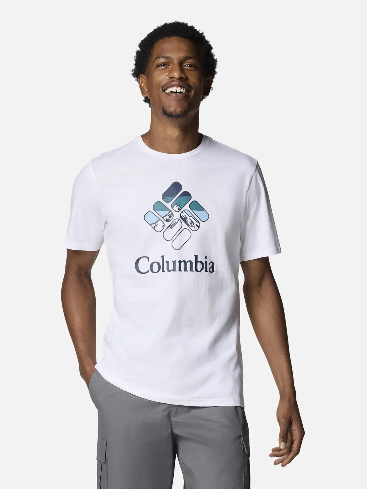 Футболка мужская Columbia  M Rapid Ridge™ Graphic Tee белая 1888811-114 изображение 2