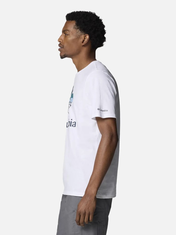 Футболка чоловiча Columbia  M Rapid Ridge™ Graphic Tee біла 1888811-114 изображение 3