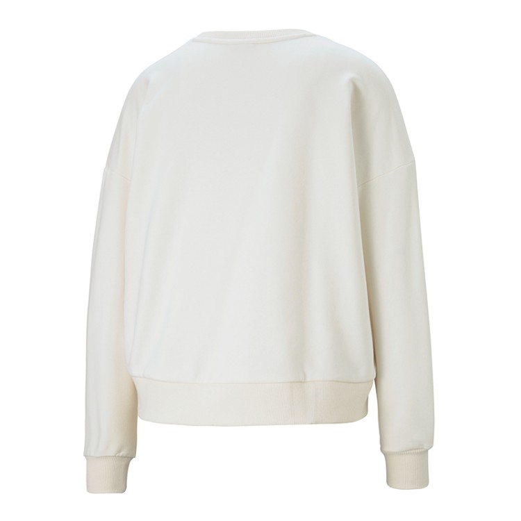 Толстовка женская Puma Classics Logo Crew бежевая 59957399 изображение 2