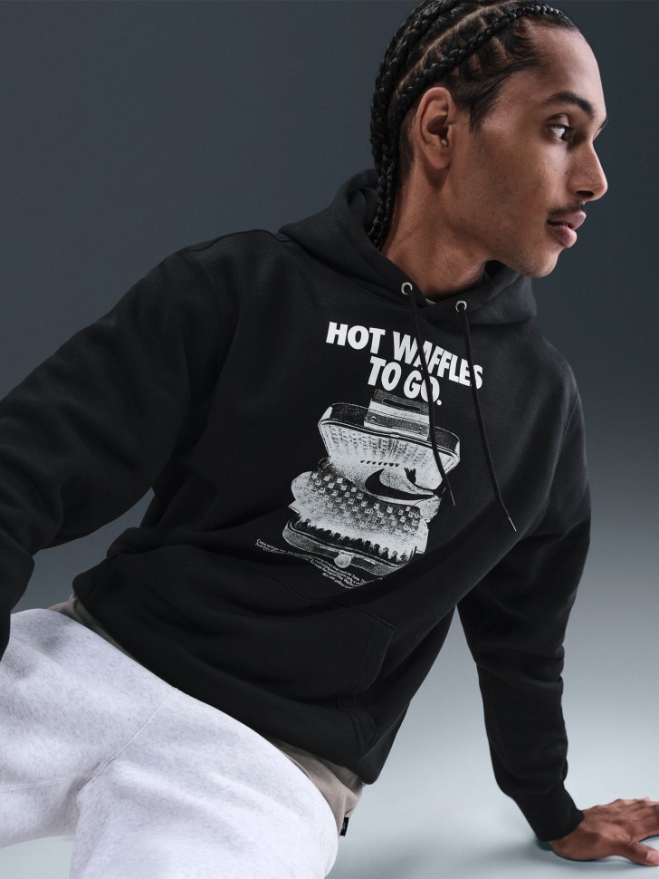 Толстовка мужская Nike M NK CLUB BB GX HOODIE REISSUE черная HV0852-010 изображение 4