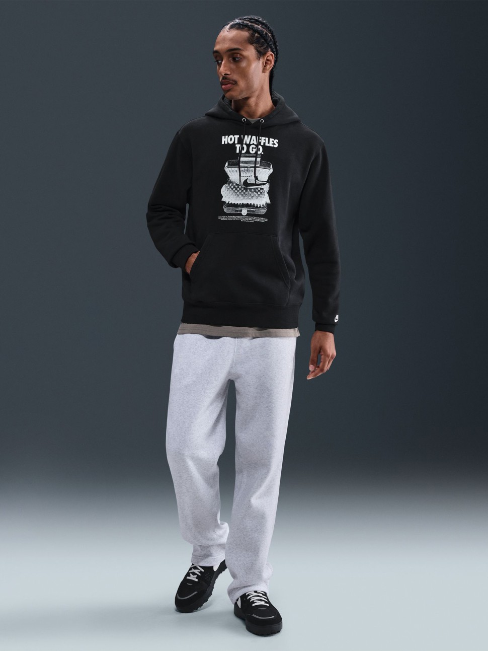 Толстовка чоловіча Nike M NK CLUB BB GX HOODIE REISSUE чорна HV0852-010 — фото 5