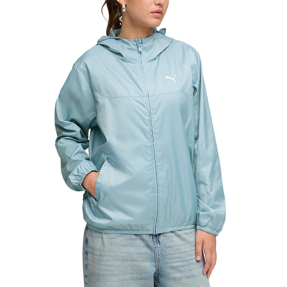 Ветровка женская Puma Ess Regular Windbreaker голубая 68513378 изображение 2