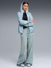 Ветровка женская Puma Ess Regular Windbreaker голубая 68513378 изображение 5