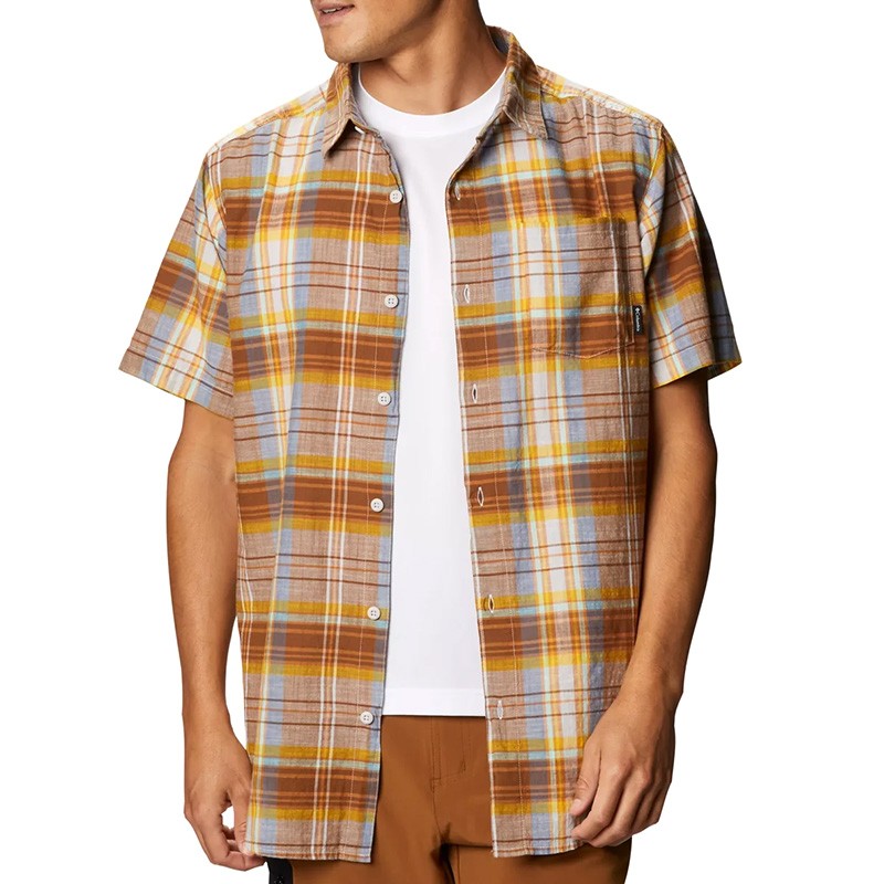 Сорочка чоловіча Columbia  Under Exposure ™ YD Short Sleeve Shir коричнева 1715221-235 — фото 1