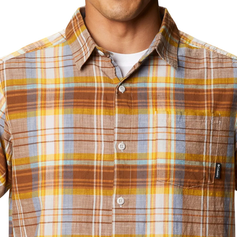 Рубашка мужская Columbia Under Exposure ™ YD Short Sleeve Shirt Коричневый 1715221-235 изображение 4